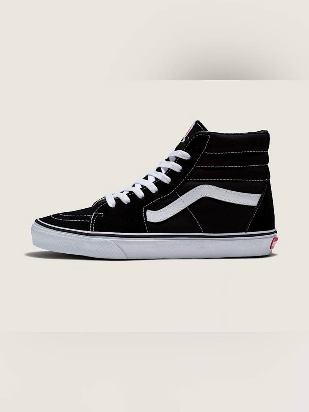 Vans Sk8-Hi Classic High-Top Sneakers - Black/White. Worn once. Unisex.m 6/w 7.5